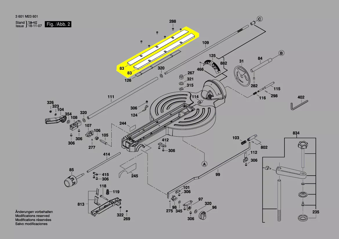 Plaque appui réf. 1 609 B04 470 Bosch